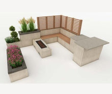Load image into Gallery viewer, CORNER BENCH & FIRE PIT