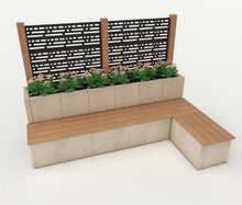 Load image into Gallery viewer, L- SHAPE BENCH & VERTICAL PLANTER