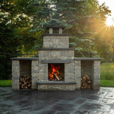 QUARRY STONE COMPACT FIREPLACE CALGARY DIRECT LANDSCAPE SUPPLY
