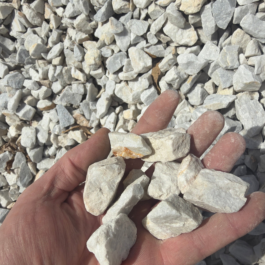40mm Crystal White Rock – Loose Bulk Delivery