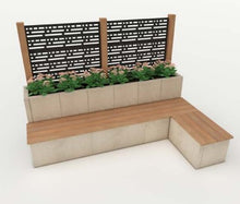 Load image into Gallery viewer, L- SHAPE BENCH &amp; VERTICAL PLANTER
