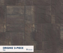 Load image into Gallery viewer, Dark brown tiles with 'Origins 3-Piece Teak' label and Durafusion Technology logo.
