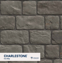 Load image into Gallery viewer, Gray stone wall with 'Charlestone' branding and 'Durafusion Technology' logo.
