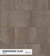 Load image into Gallery viewer, Brown tiled pattern with 'Dimensions Slab' branding
