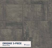 Load image into Gallery viewer, Gray tile pattern with 'Origins 3-Piece Newport Gray' label
